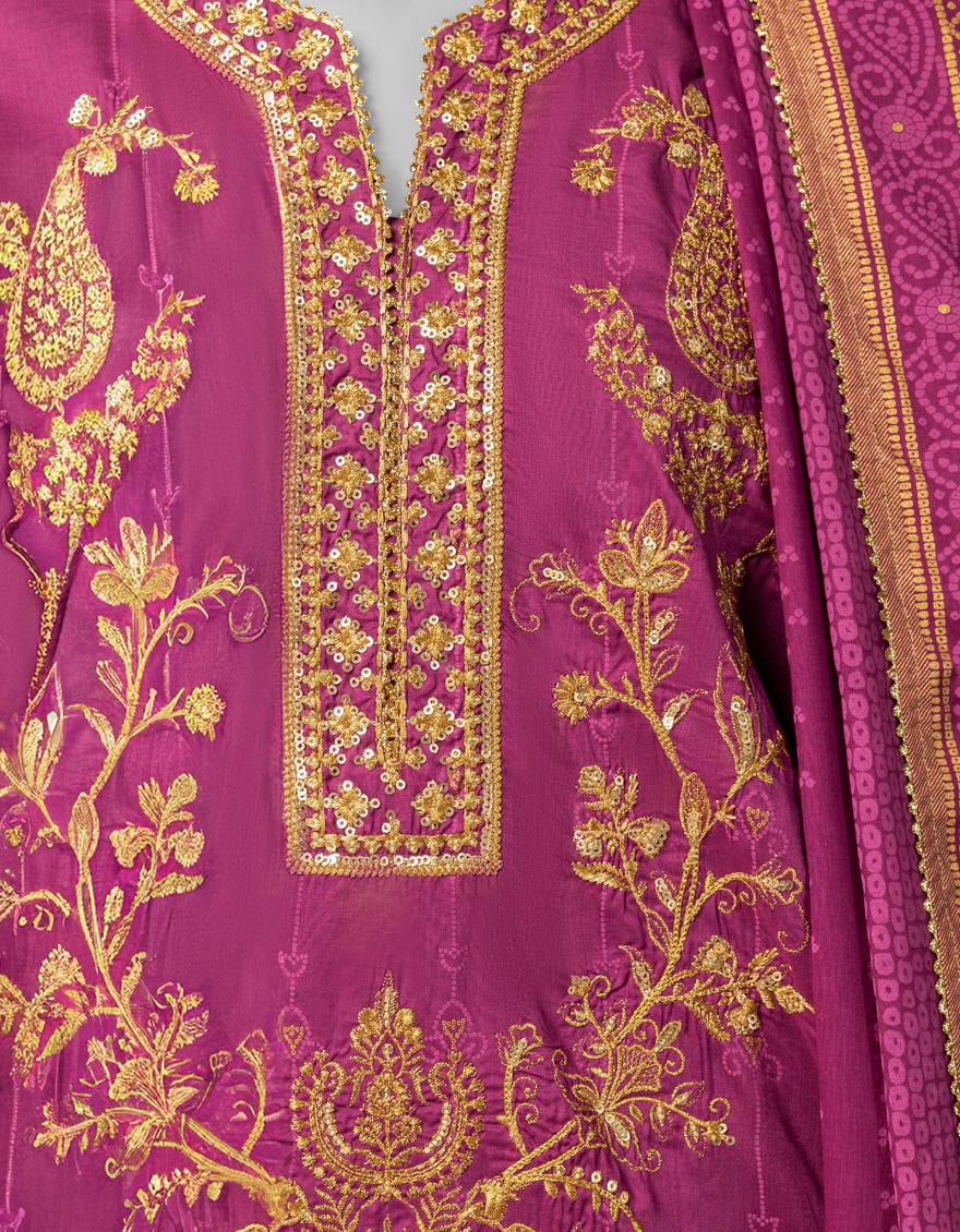 MULTICOLOR LAWN EMBROIDERED UNSTITCHED 3PC