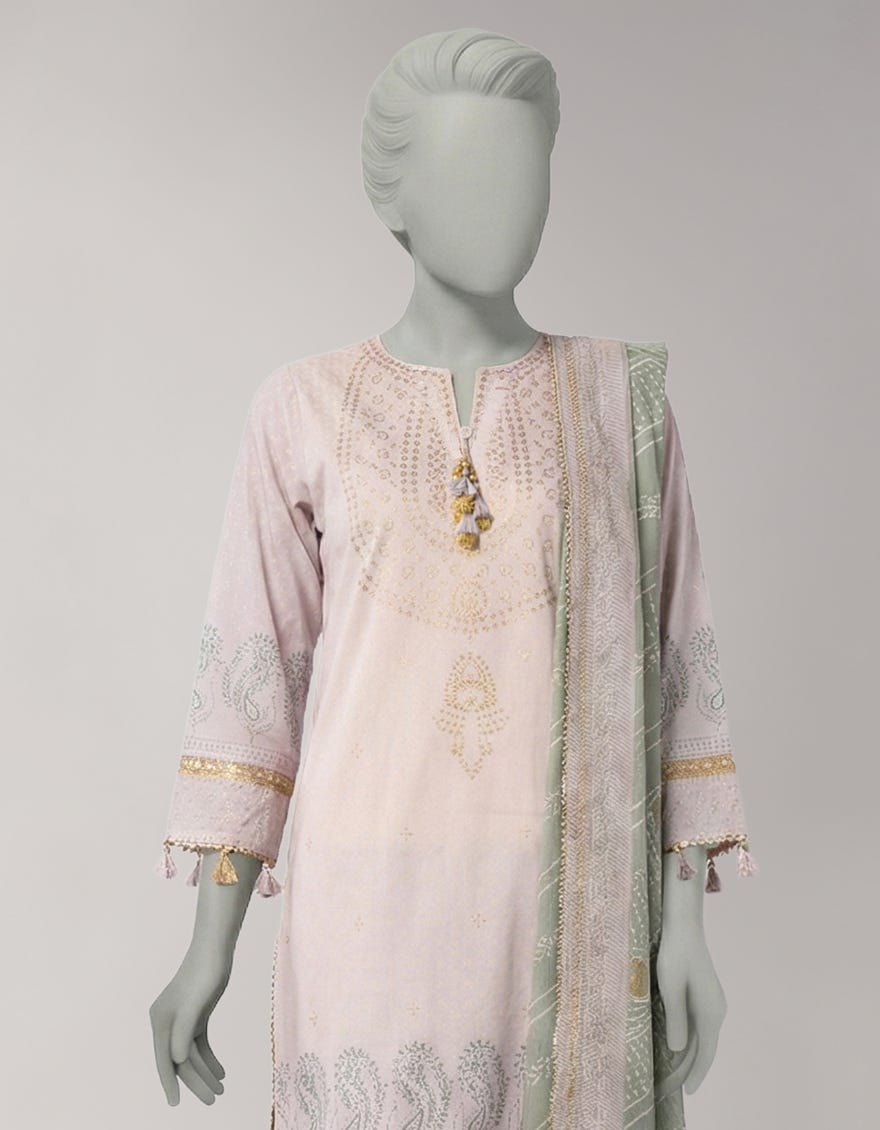 MULTICOLOR LAWN EMBROIDERED UNSTITCHED 3PC