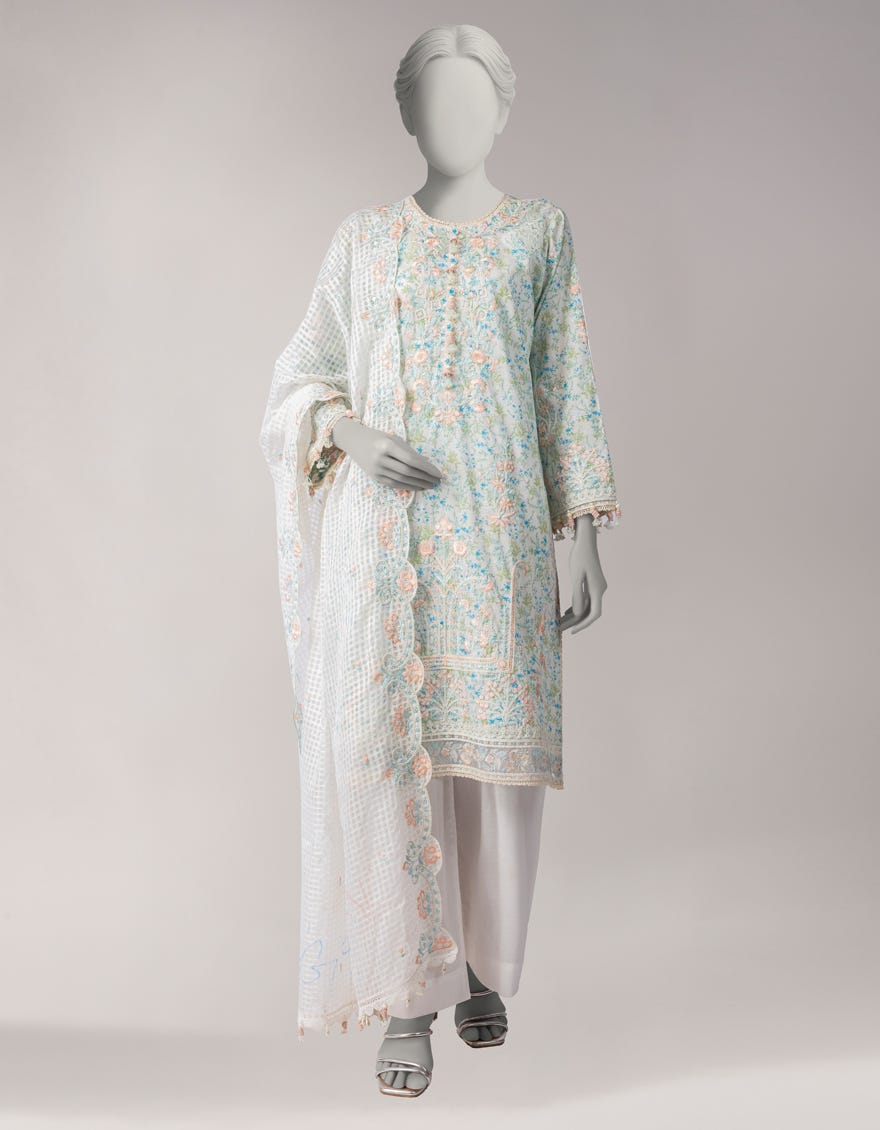 MULTICOLOR DORIA EMBROIDERED UNSTITCHED 3PC