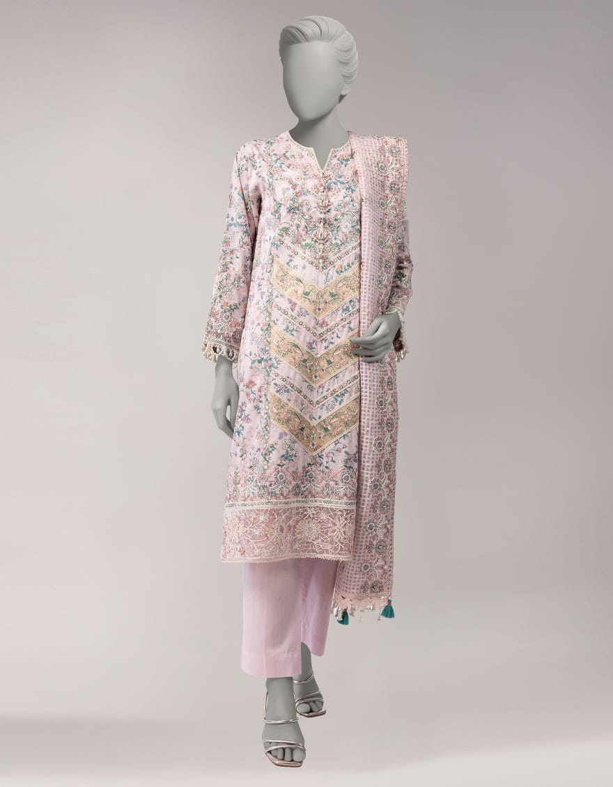 MULTICOLOR DORIA EMBROIDERED UNSTITCHED 3PC