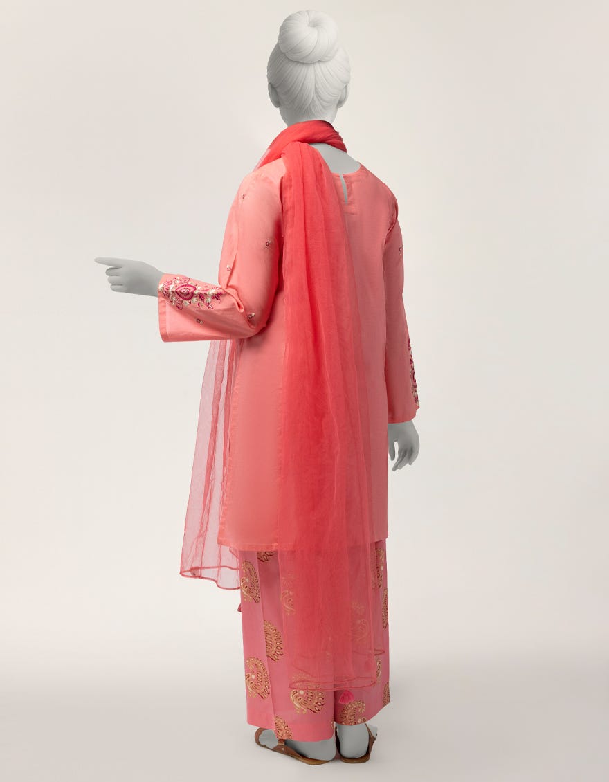 PINK LAWN EMBROIDERED 3PC STITCHED