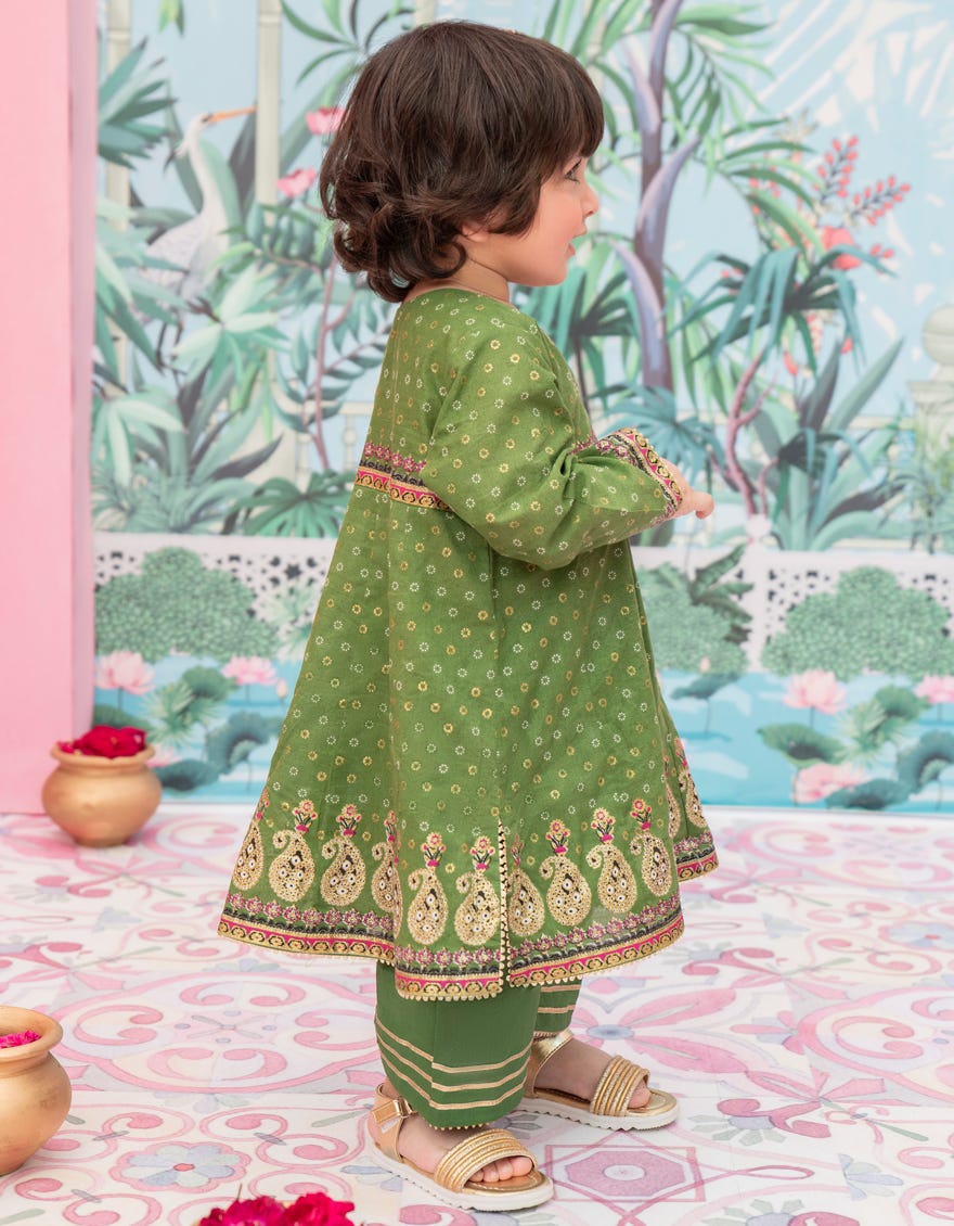 Green Lawn Stitched 2 Piece | Jgkl-S-Jk2-24-5625
