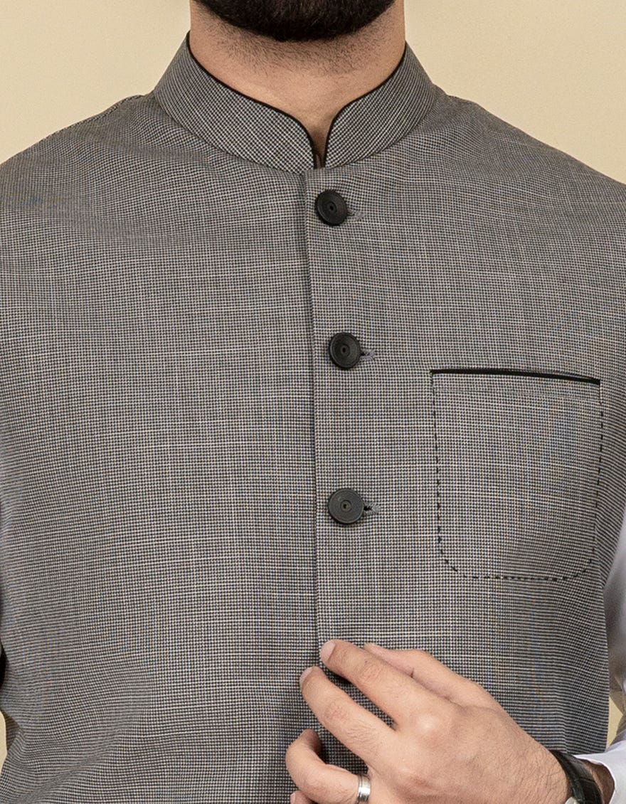 GREY BLENDED WAISTCOAT | JJVC-27420