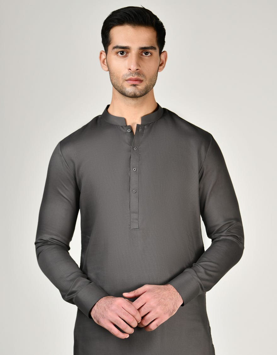 CEDAR BROWN BLENDED UNSTITCHED KAMEEZ SHALWAR FABRIC | JJMS-2810
