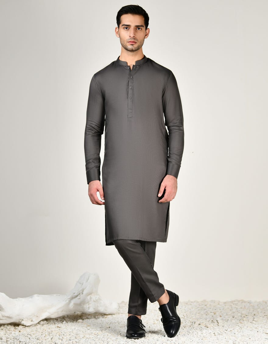 CEDAR BROWN BLENDED UNSTITCHED KAMEEZ SHALWAR FABRIC | JJMS-2810