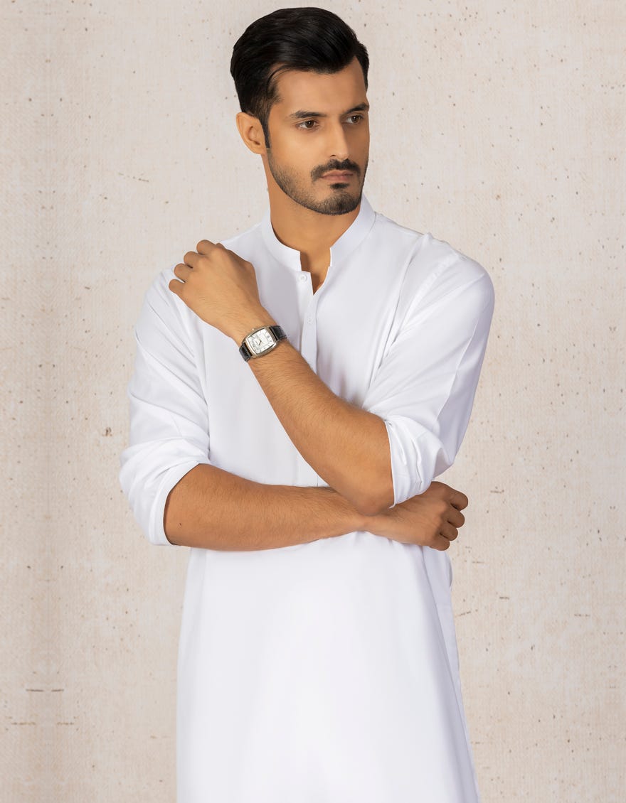 OFF WHITE BLENDED KAMEEZ SHALWAR | JJKS-A-30728-R9