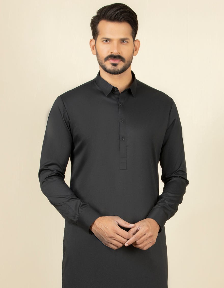 BLACK BLENDED KAMEEZ SHALWAR | JJKS-A-30729-R34-AP