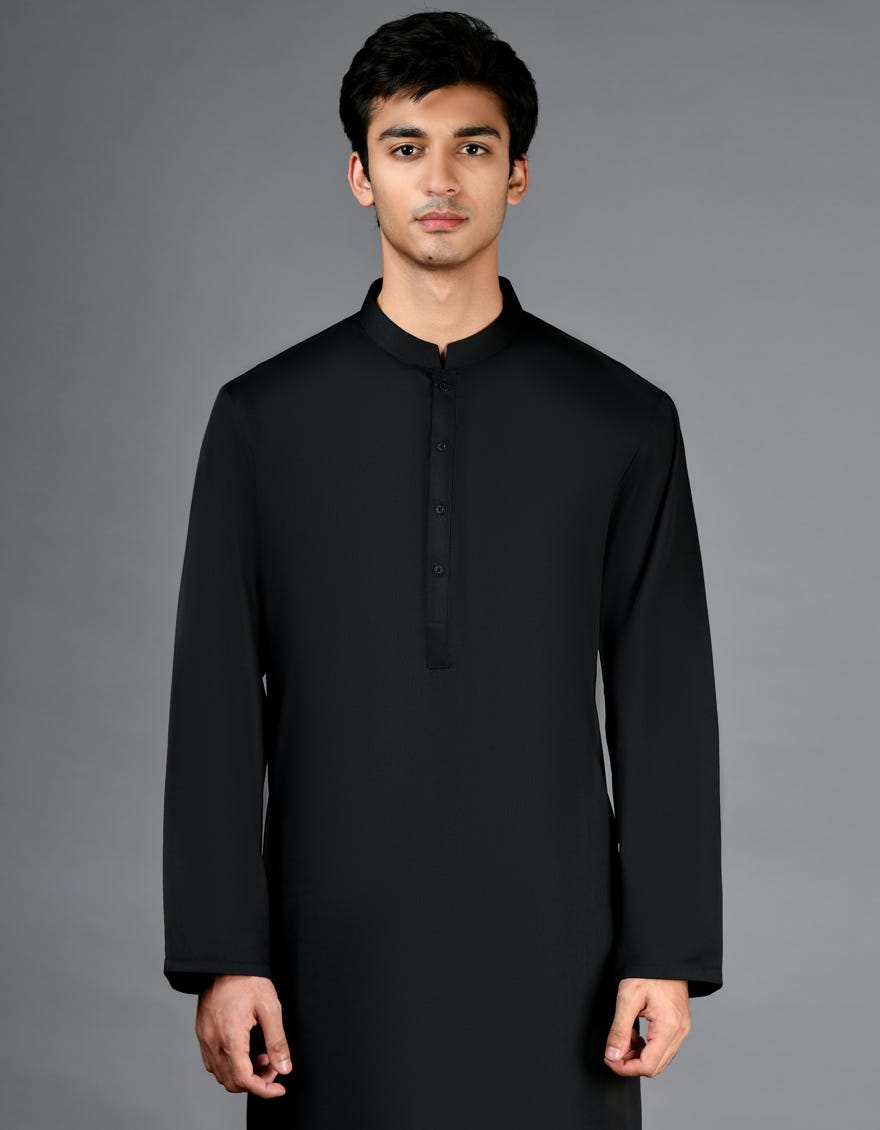 BLACK BLENDED KAMEEZ SHALWAR | JJKS-A-30778-R37-AP