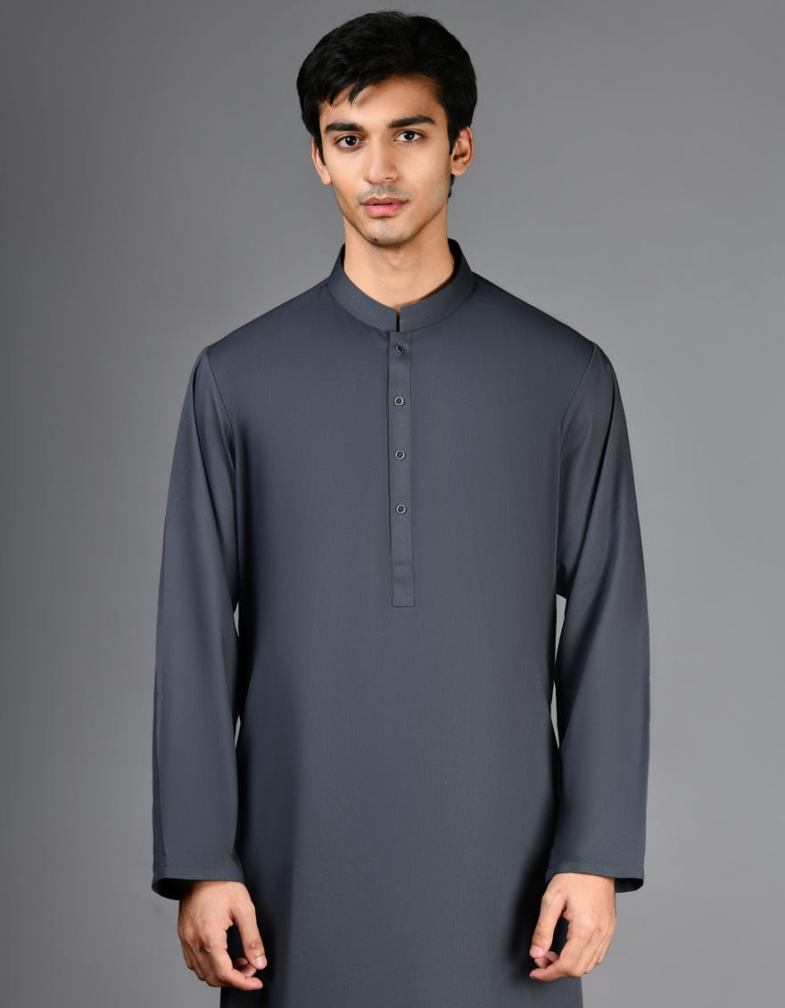 GREY BLENDED CASUAL KAMEEZ SHALWAR