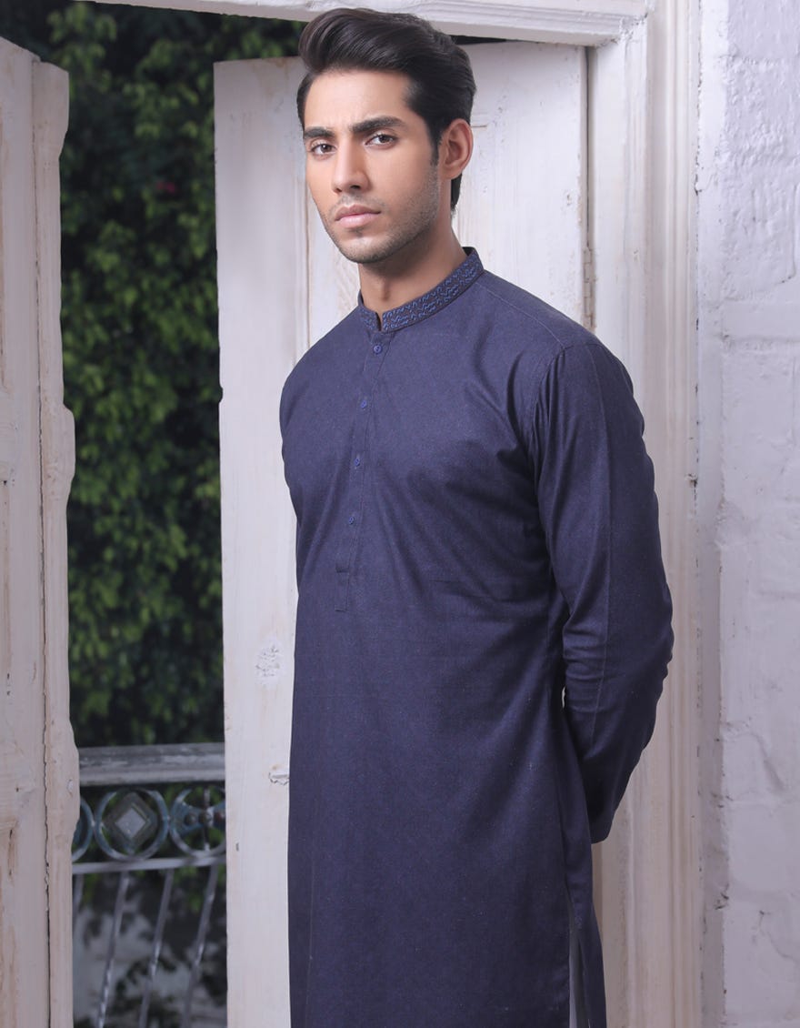 DEEP PURPLE COTTON KURTA | JJK-A-32514
