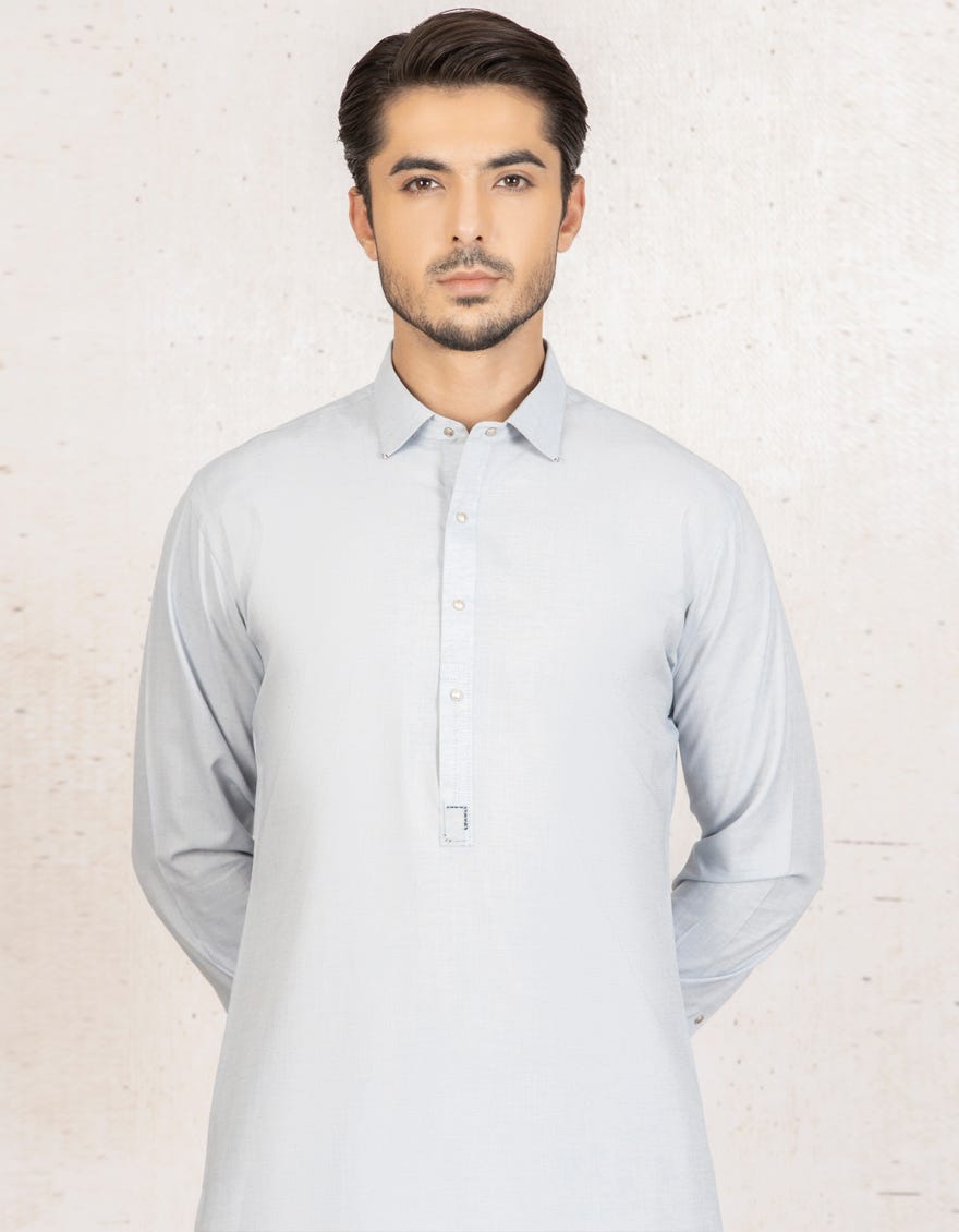 SKY BLUE BLENDED KAMEEZ SHALWAR | JJKS-A-32520