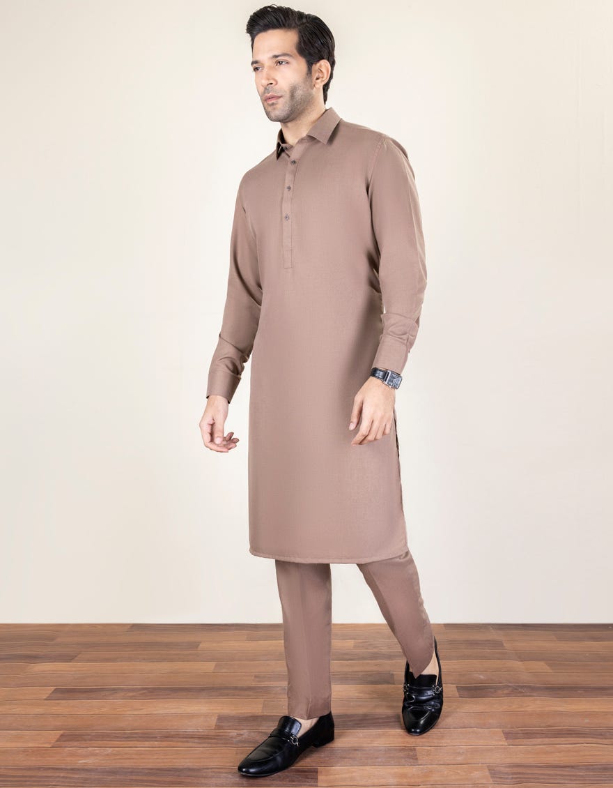 SAND BLENDED KAMEEZ SHALWAR | JJKS-W-32684