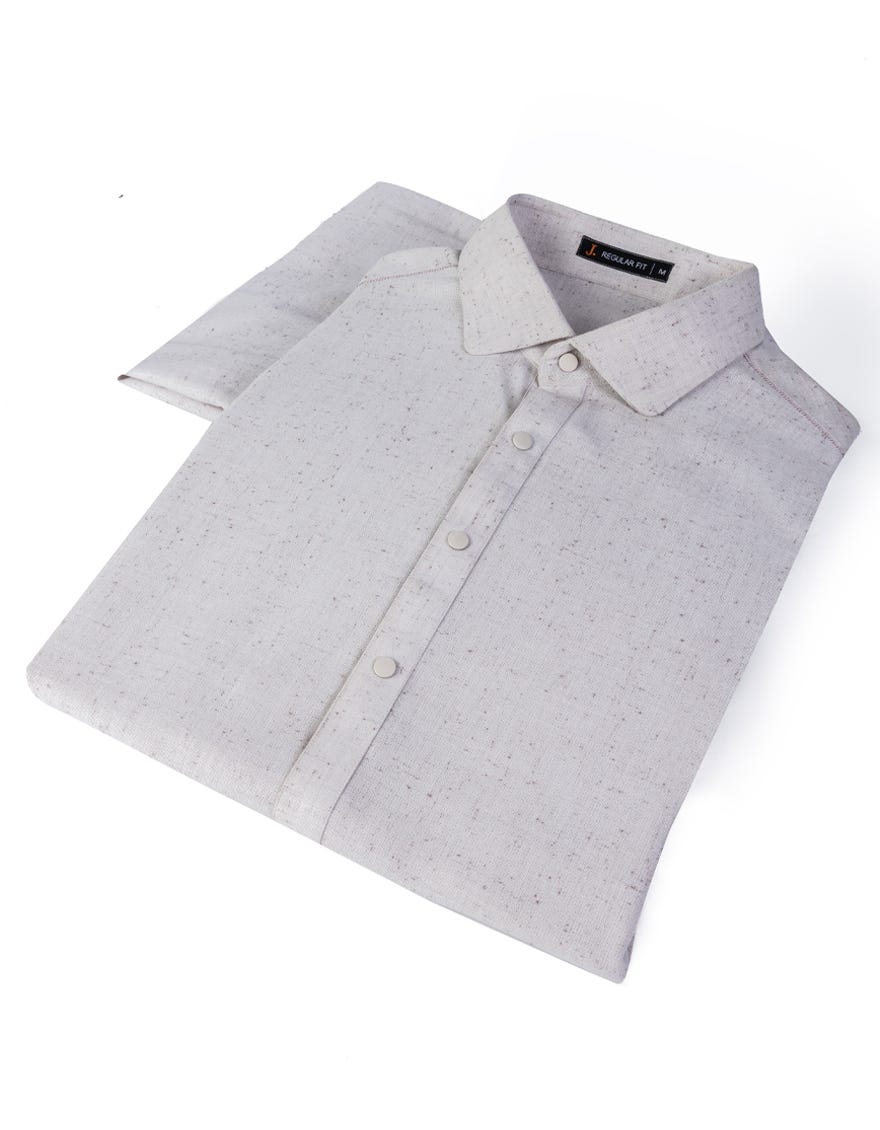 WHITE BLENDED KAMEEZ SHALWAR | JJKS-W-32890