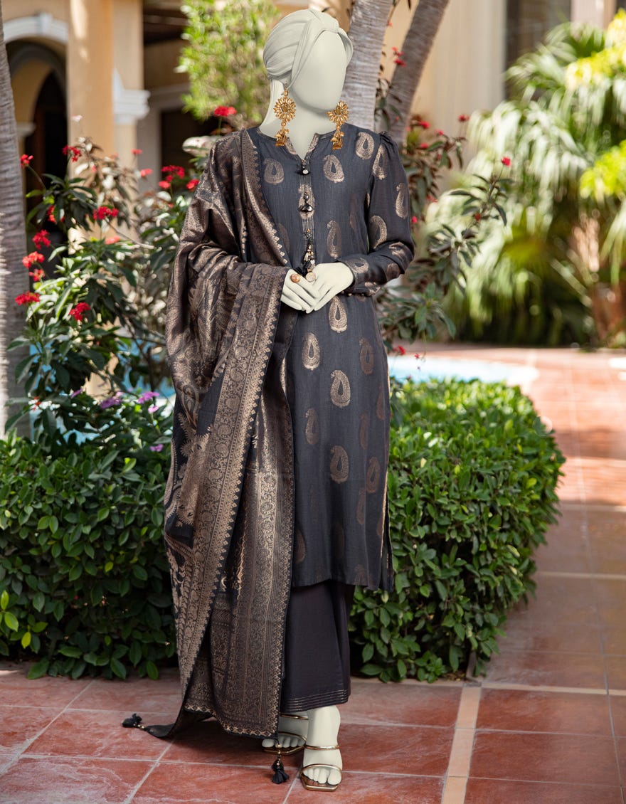 MULTICOLOR DYED JACQUARD UNSTITCHED 3PC