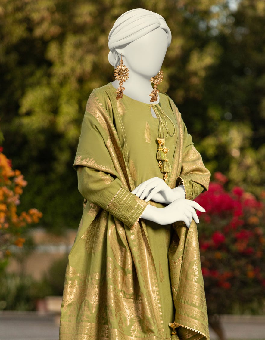 MULTICOLOR DYED JACQUARD UNSTITCHED 3PC