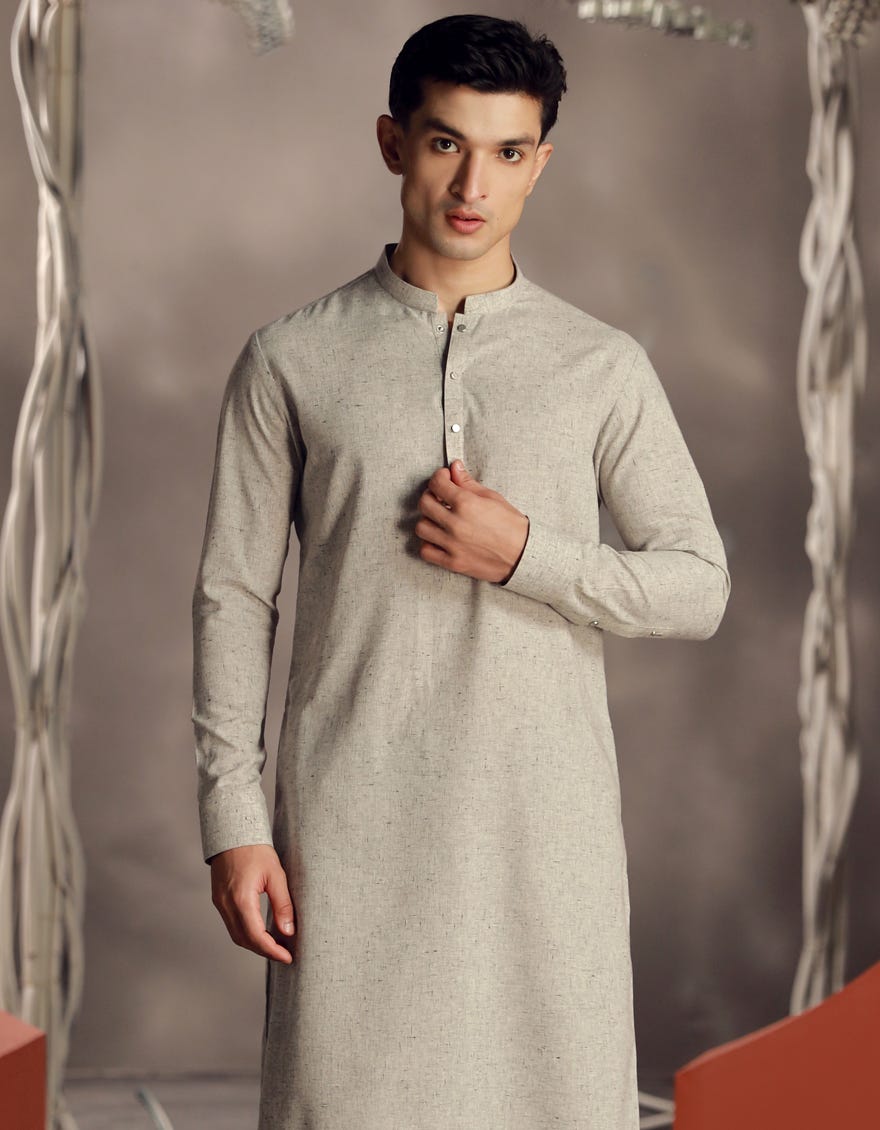 STONE BLENDED KURTA PAJAMA | JJKP-W-33034