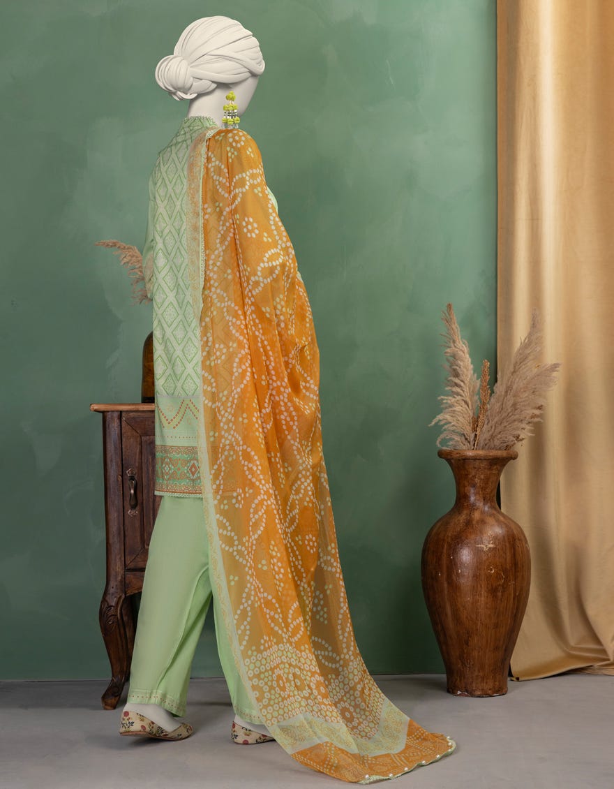 GREEN LAWN PRINTED UNSTITCHED 3PC