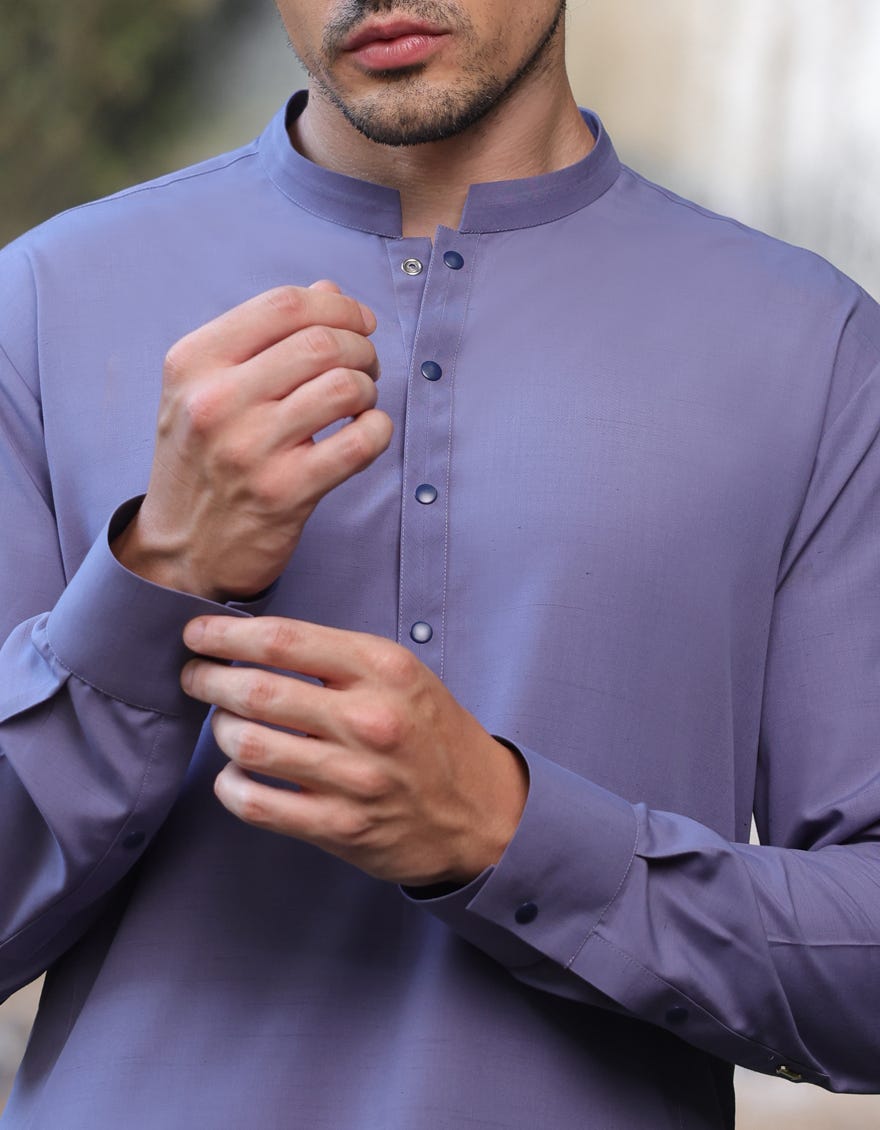 PURPLE BLENDED KURTA TROUSER | JJKP-A-33222