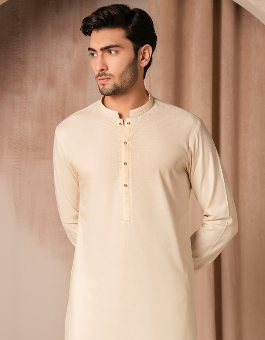 FAWN COTTON SEMI-FORMAL KURTA