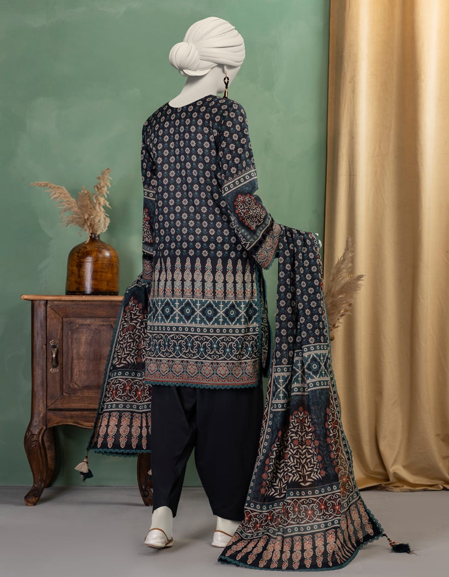 MULTICOLOR LAWN PRINTED UNSTITCHED 3PC