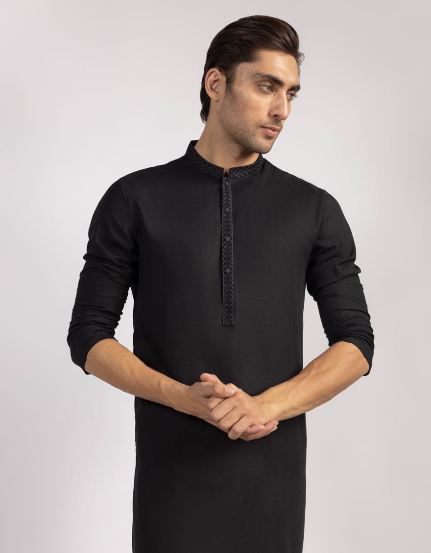 black-blended-semi-formal-kurta-jjka33551