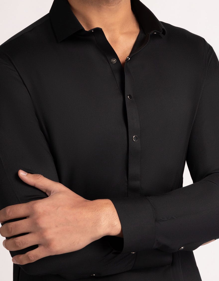 black-blended-casual-kameez-shalwar-jjksa33563