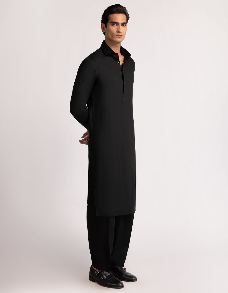 black-blended-casual-kameez-shalwar-jjksa33563