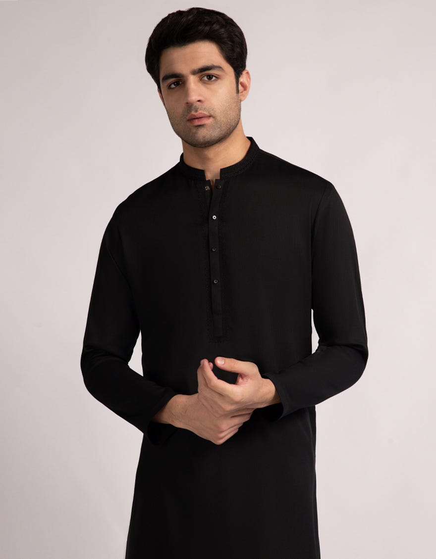 black-blended-semi-formal-kameez-shalwar-jjksa33615