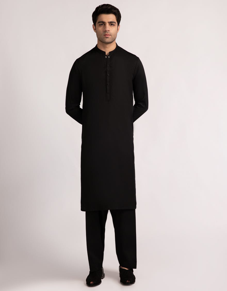 black-blended-semi-formal-kameez-shalwar-jjksa33615