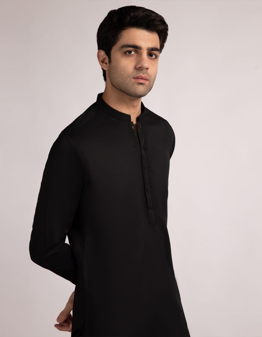 black-blended-semi-formal-kameez-shalwar-jjksa33615