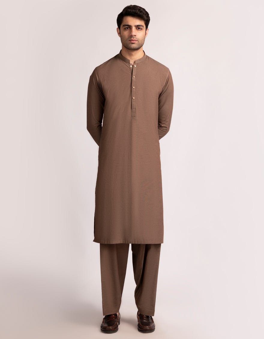 brown-cotton-casual-kameez-shalwar-jjksa33627