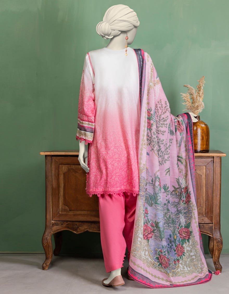 MULTICOLOR LAWN EMBROIDERED UNSTITCHED 3PC