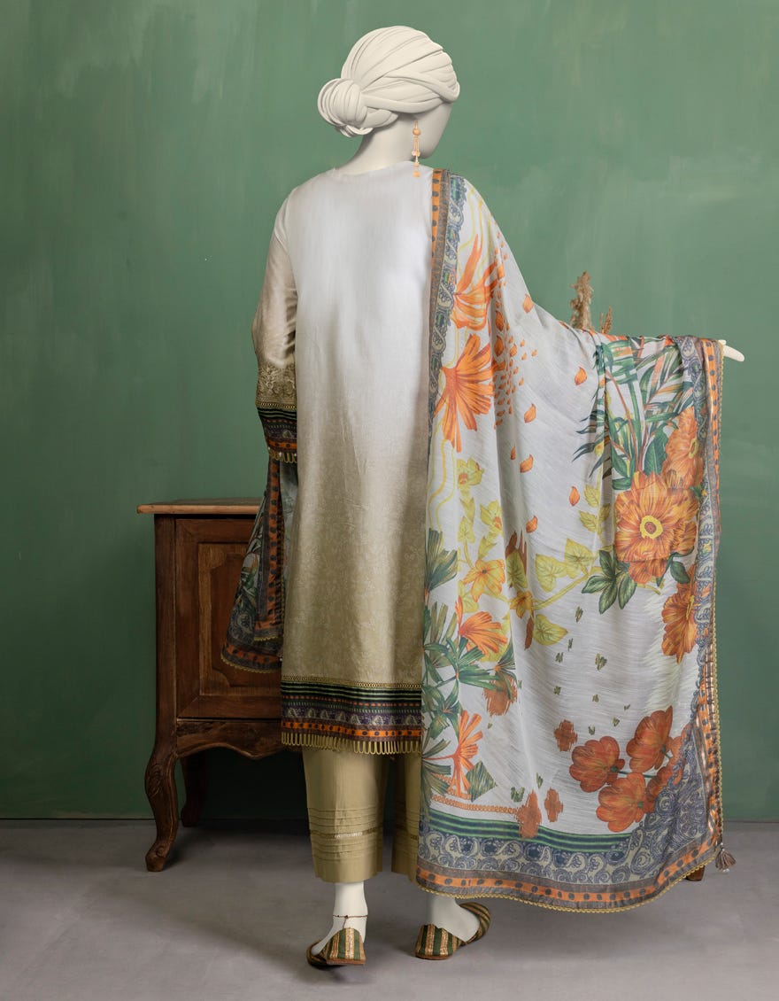 MULTICOLOR LAWN EMBROIDERED UNSTITCHED 3PC