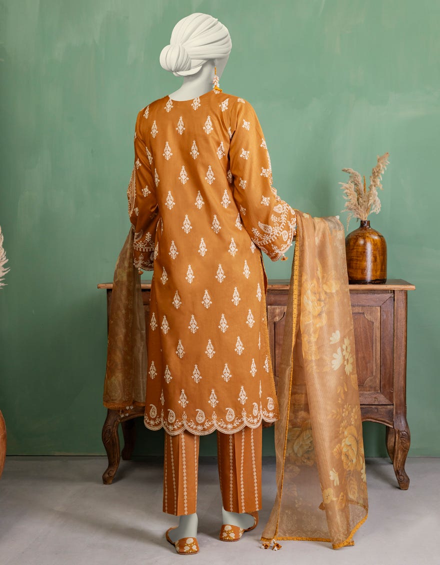 MULTICOLOR LAWN PASTE PRINTED UNSTITCHED 3PC