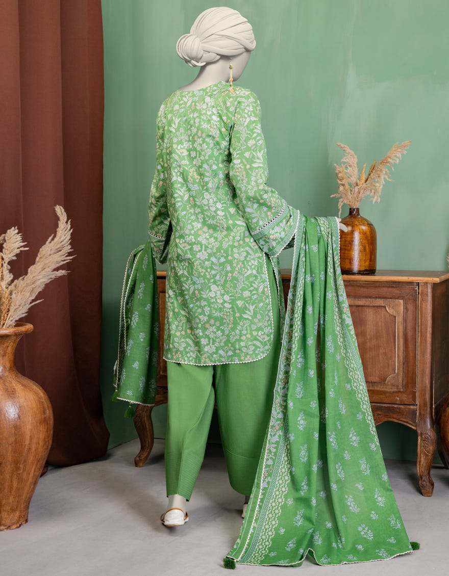 GREEN LAWN EMBROIDERED UNSTITCHED 3PC
