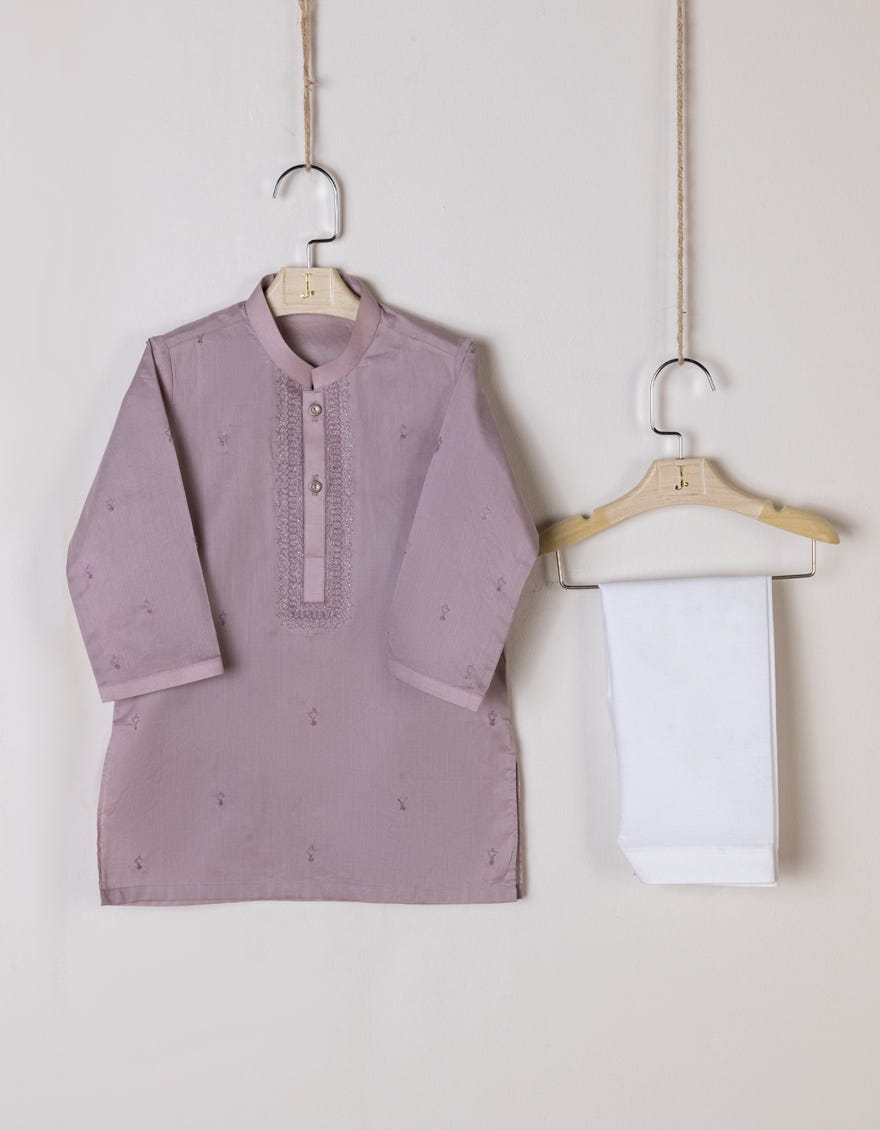 Purple Cotton Kameez Shalwar | Jjiks-S-34406