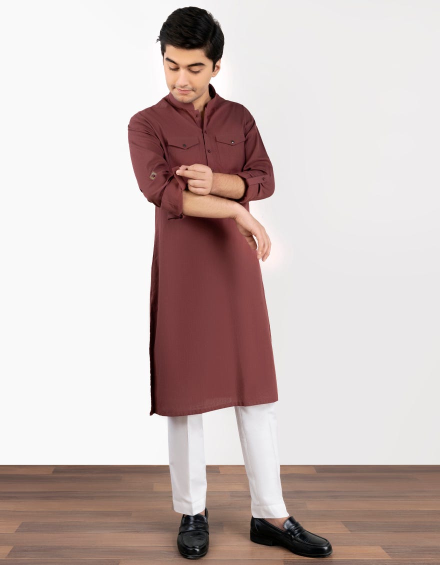 red-cotton-kurta-jtk-s-34441