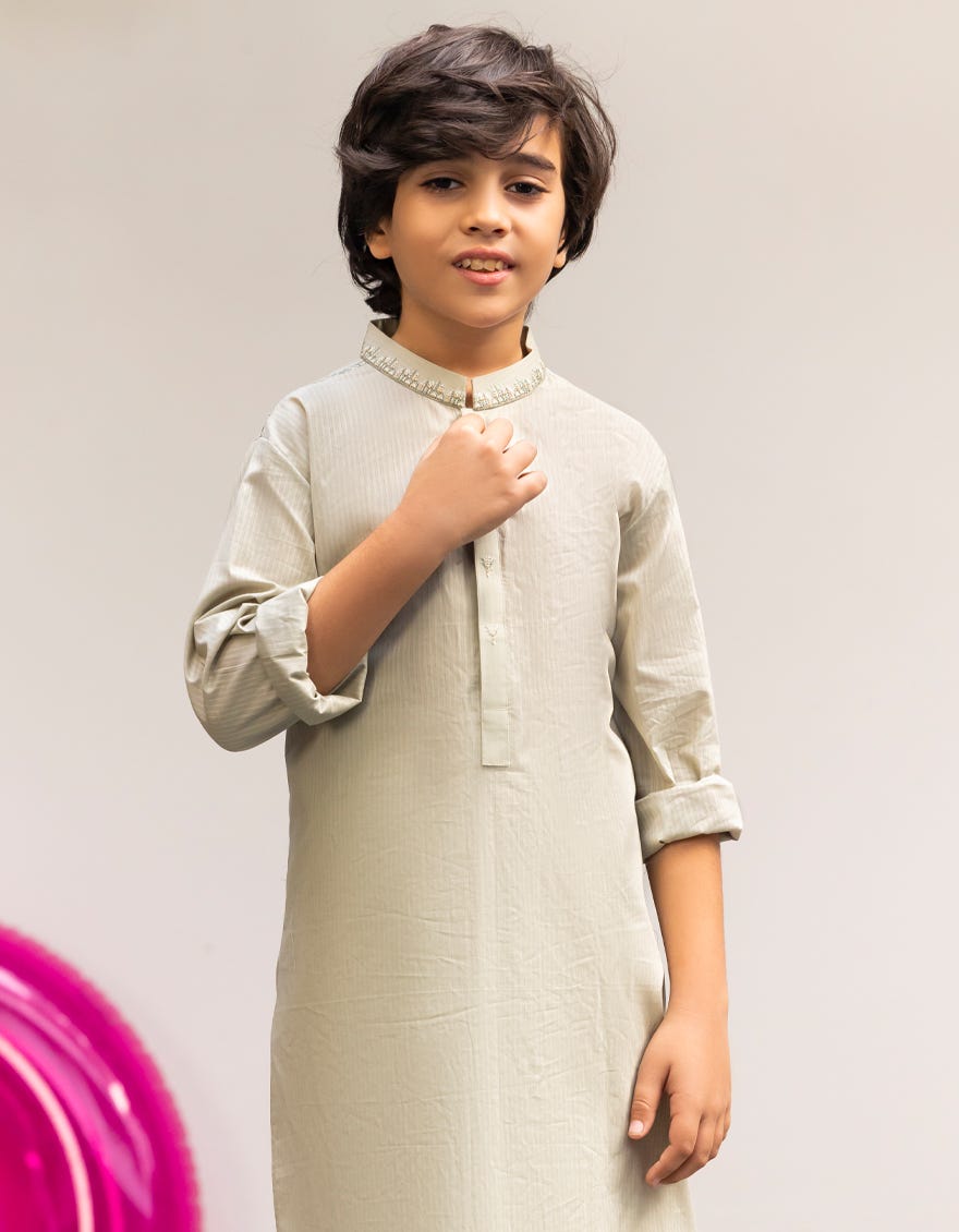 JADE GREEN COTTON KURTA | JCK-S-34989