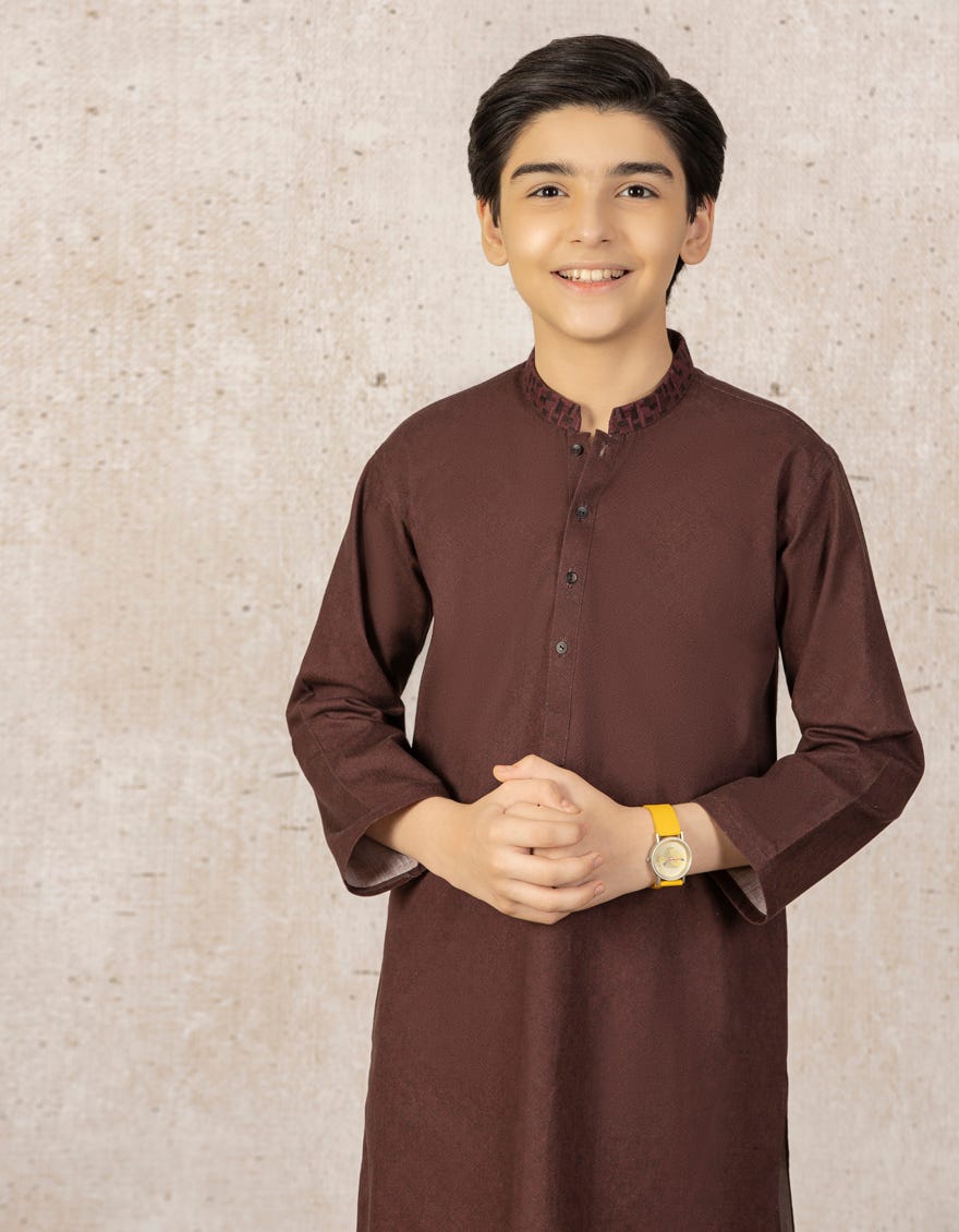 MAROON COTTON KURTA | JCK-W-35812