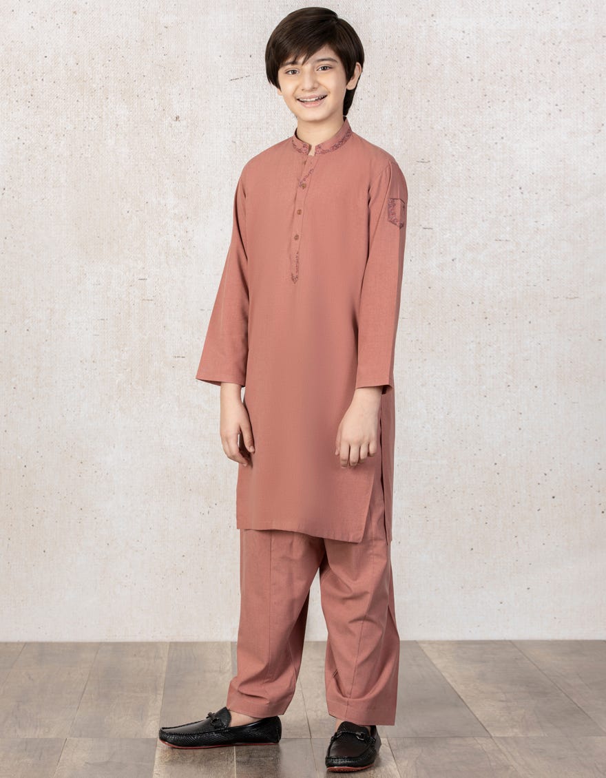 DUSTY PINK BLENDED KAMEEZ SHALWAR | JCKS-A-35822