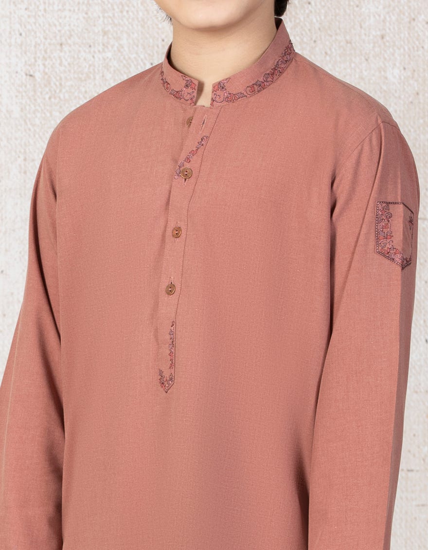 DUSTY PINK BLENDED KAMEEZ SHALWAR | JCKS-A-35822