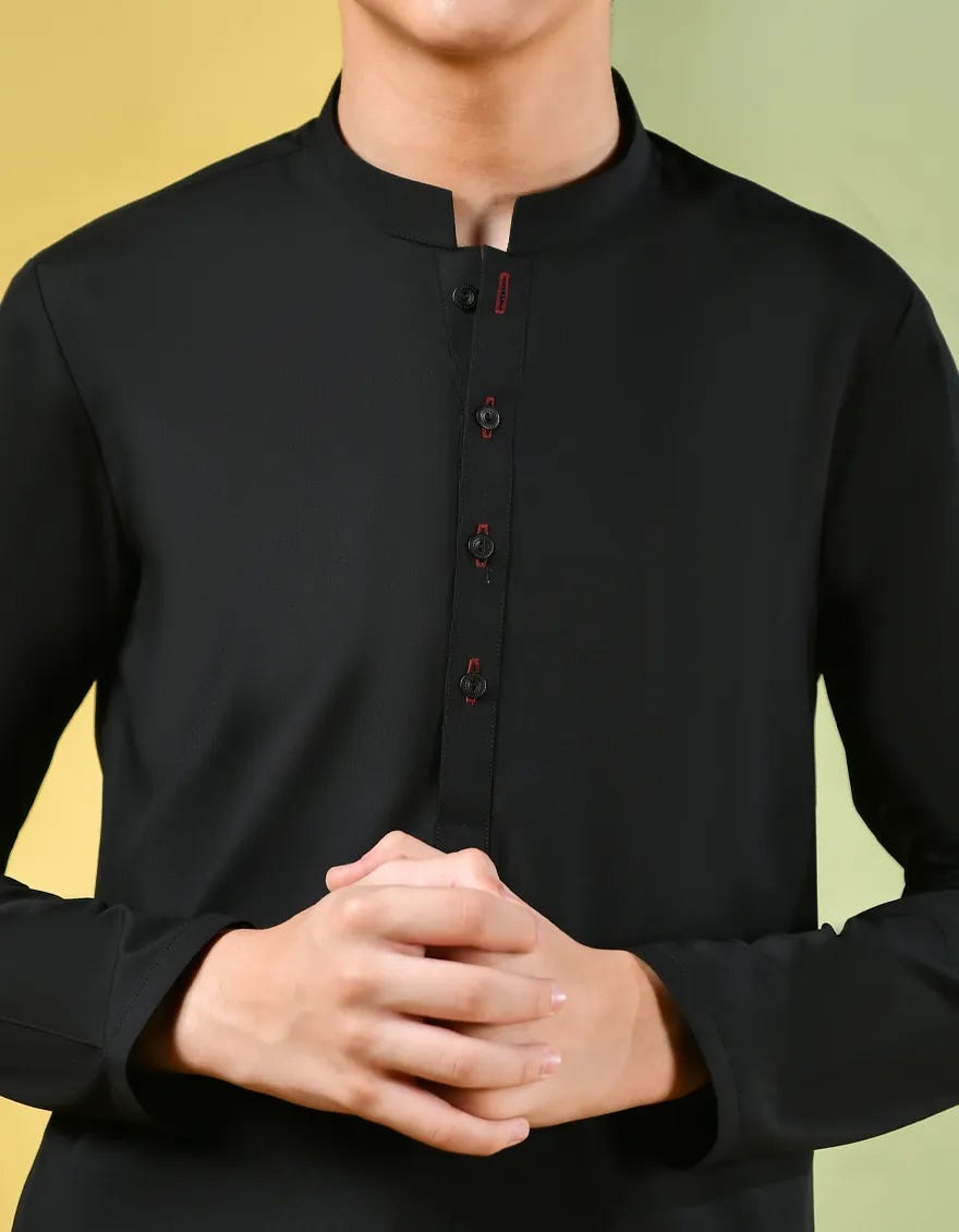 BLACK BLENDED KAMEEZ SHALWAR | JCKS-A-35834-R13-AP