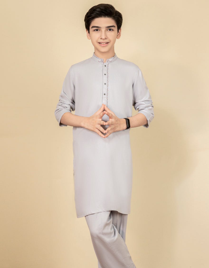 LIGHT LILAC BLENDED KAMEEZ SHALWAR | JCKS-A-35848