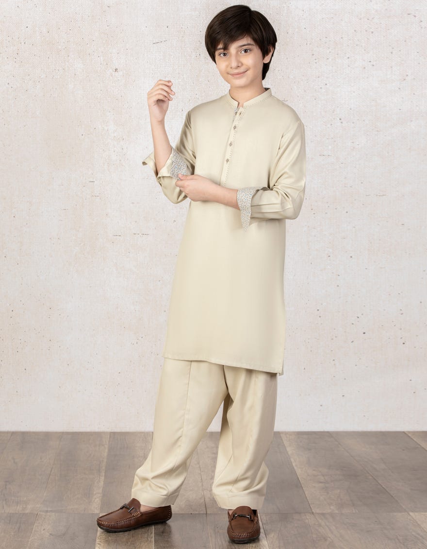 SAND BLENDED KAMEEZ SHALWAR | JCKS-A-35854