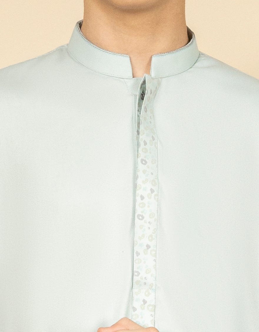 AQUA BLENDED KAMEEZ SHALWAR | JCKS-A-35856