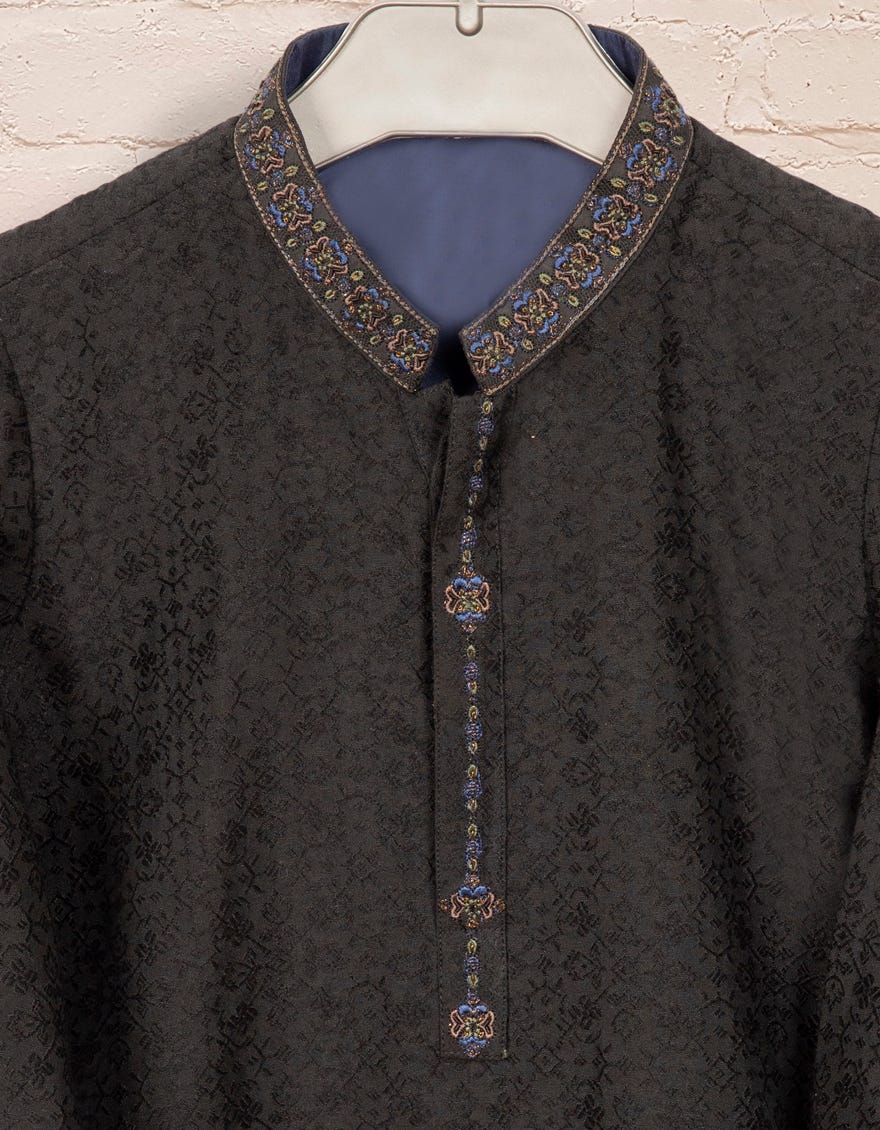 BLACK JAMAWAR SPECIAL KAMEEZ SHALWAR | JJIKS-SP-35859