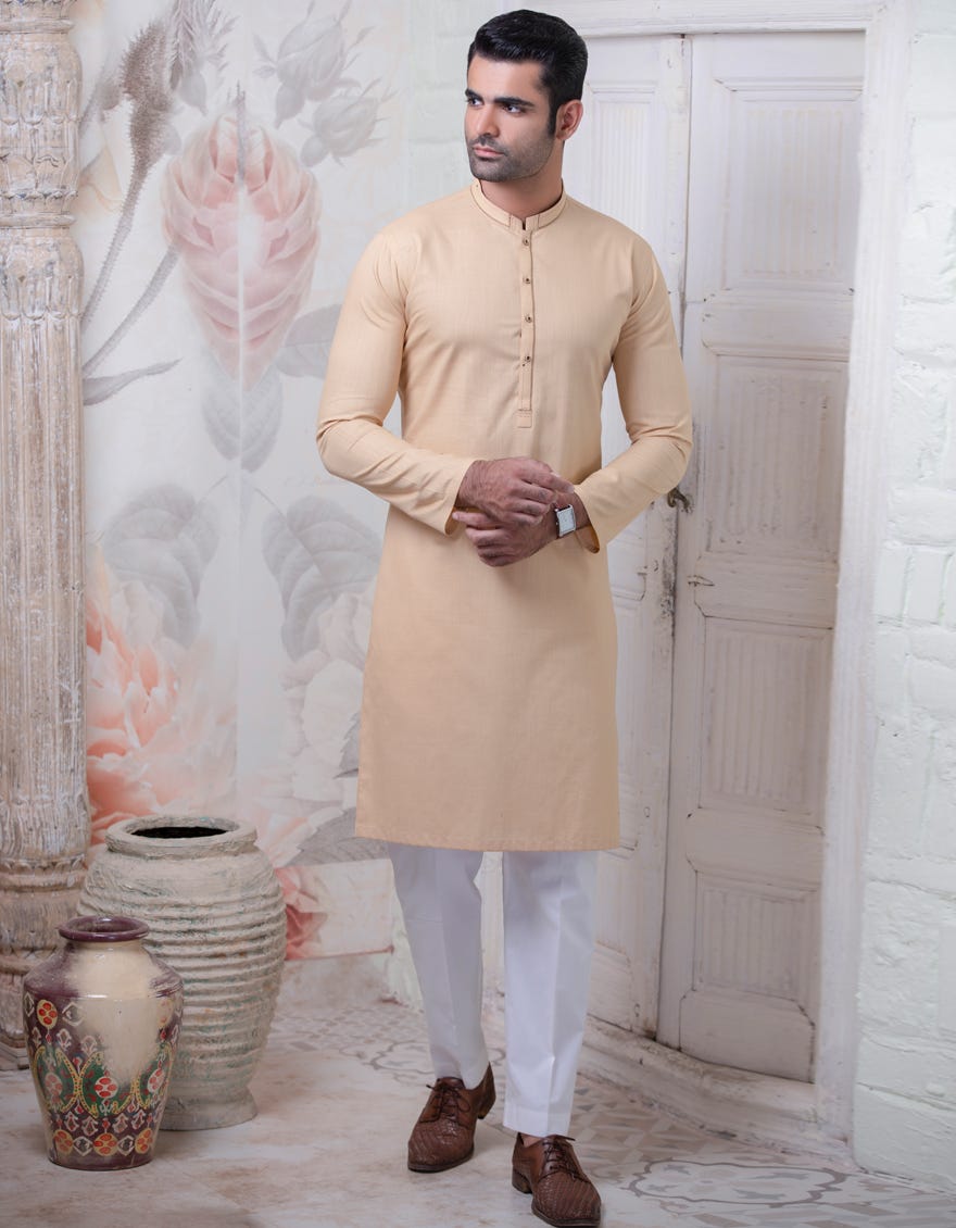 BISCUIT COTTON KURTA | JJK-W-37565