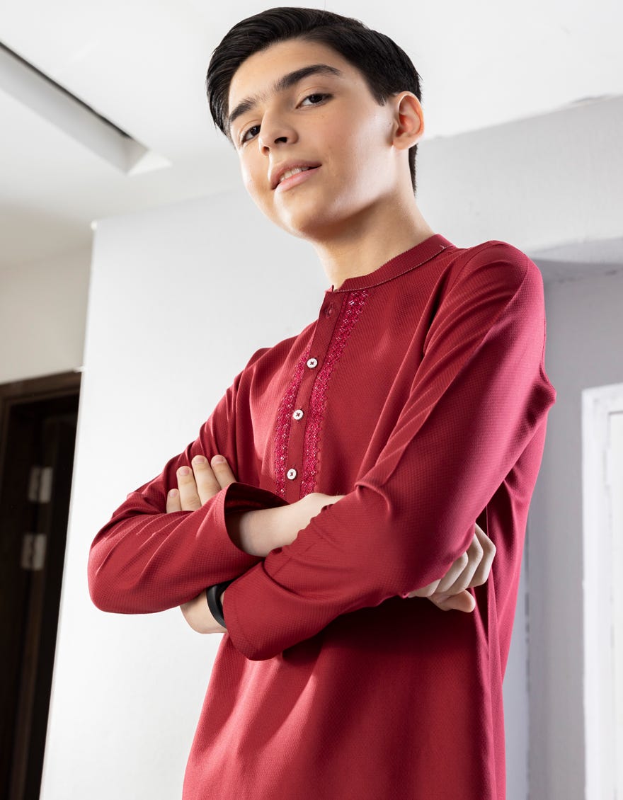 red-blended-kurta-jck-a-38680