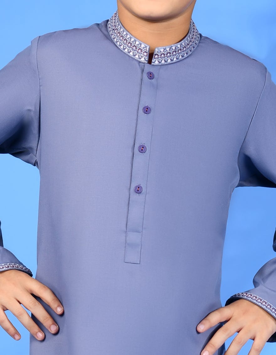 Lilac Blended Kurta Pajama | Jckp-S-38967