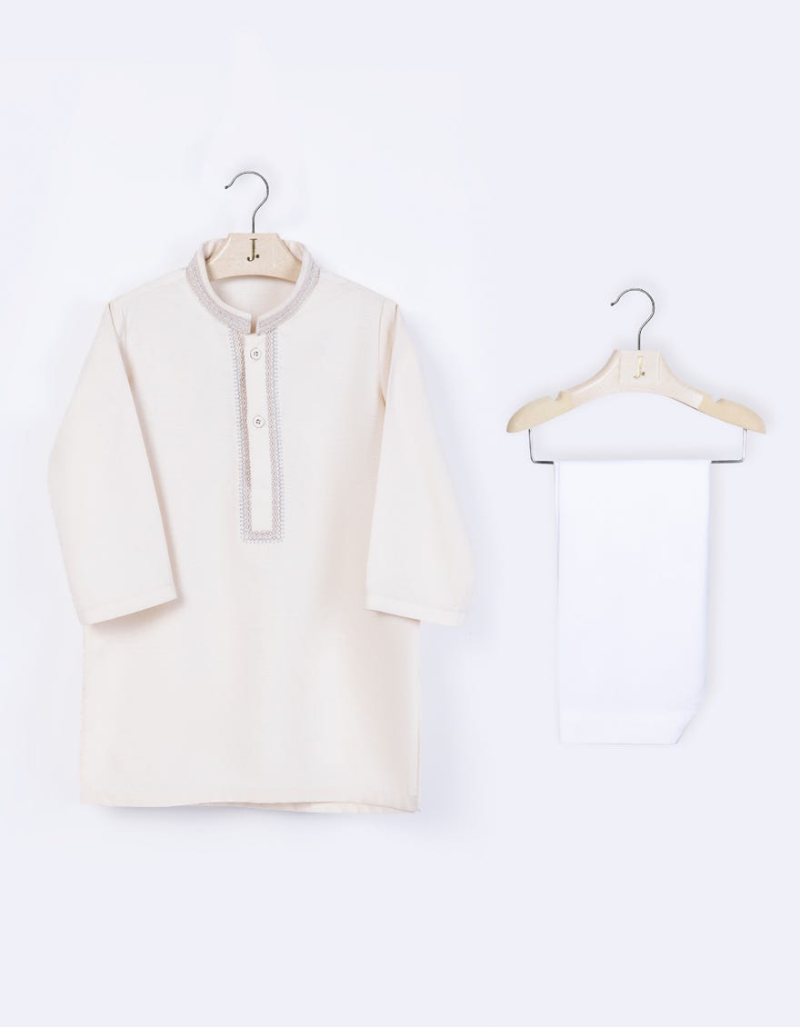 Fawn Blended Infant Kameez Shalwar | Jjiks-S-38970